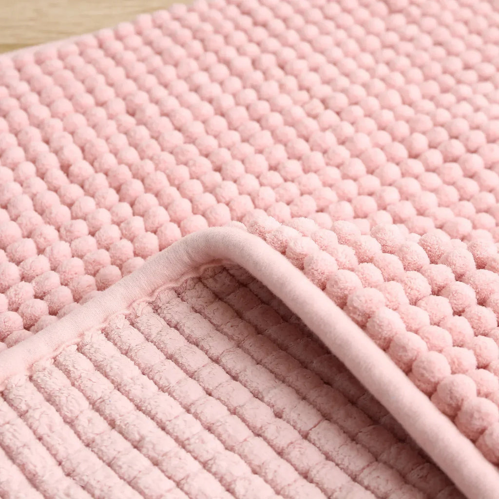 Chenille Bath Mats Encrypted Thickened Short Plush Strong Water-absorbent Non-slip Bathroom Rug Carpet Quick-drying Foot Mat