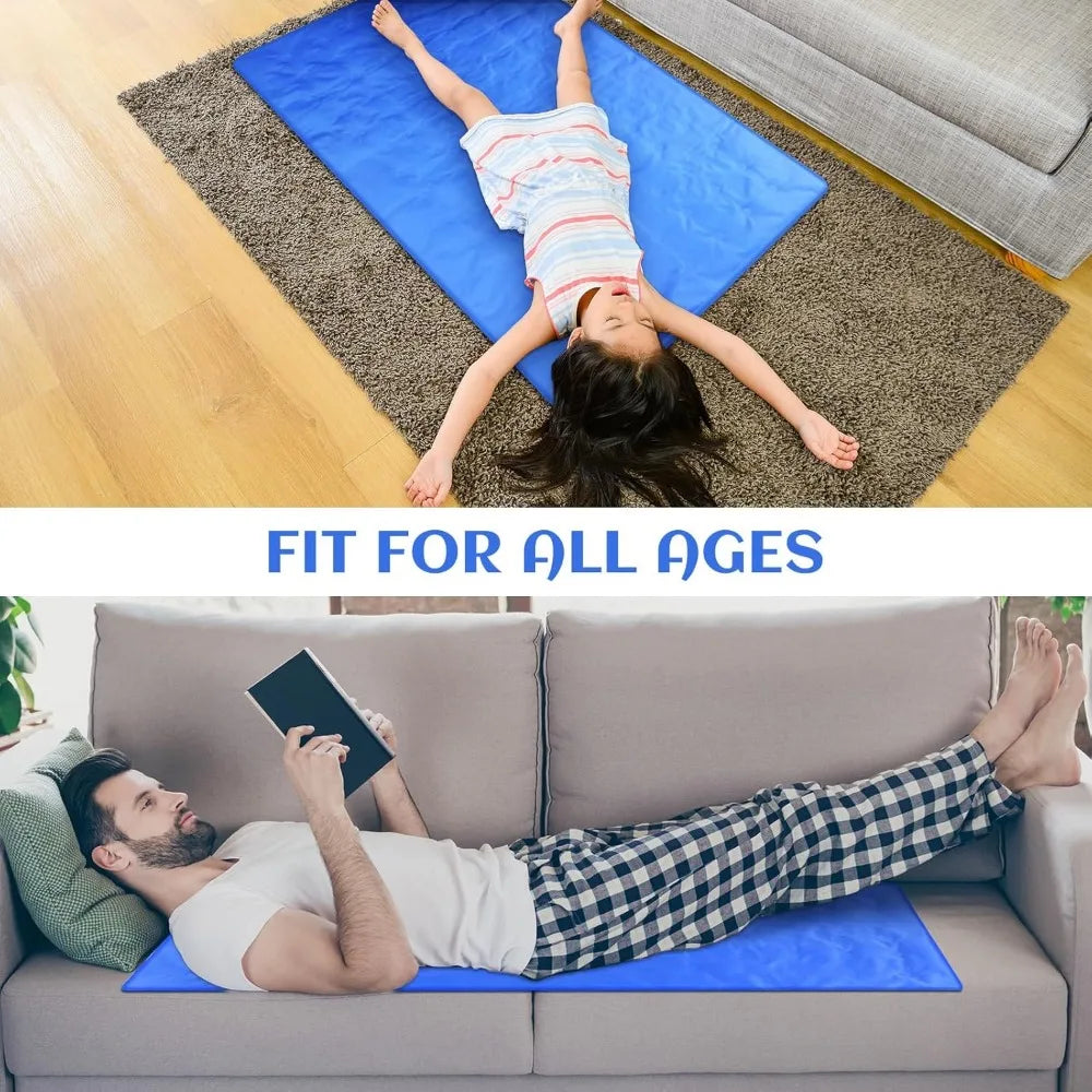 Cooling Gel Bed Mat for Hot Sleepers Pain Relief No Water or Electricity 48x28