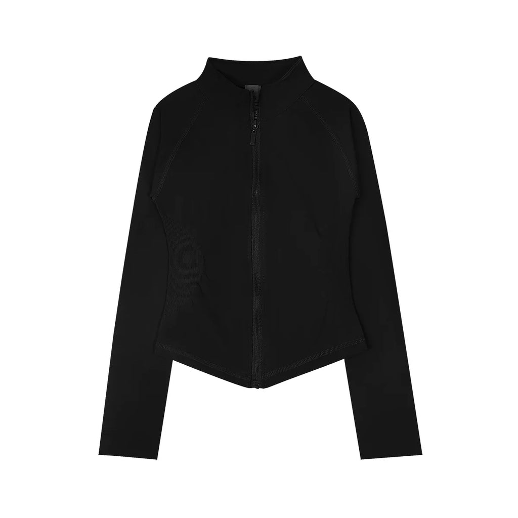 NCLAGEN Woman's Sports Jacket Zip Up Gym Clothes Long Sleeve Workout Seamless Top Speed Activewear Yoga Pilates Running Coats