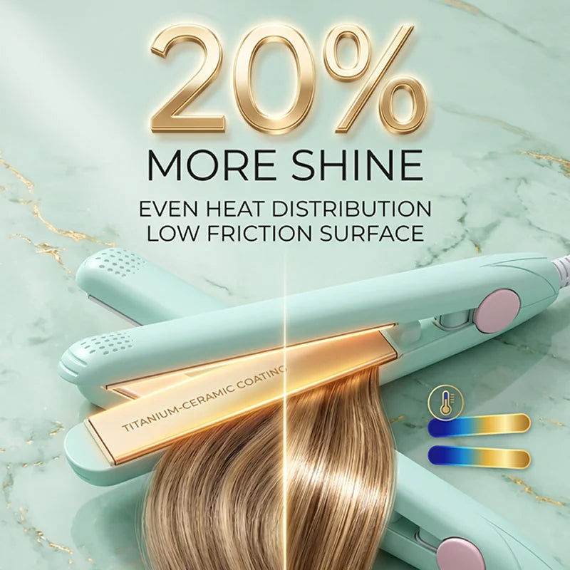 New Curling Iron Mini Hair Straightener Iron Ceramic Straightening Styling Tools Hair Curler Flat Iron Beard Straightener