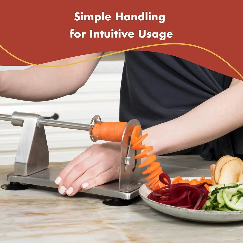 Stainless Steel Vegetable Spiralizer With 5 Blades Zucchini Noodle Maker