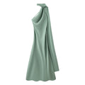 Elegant Women's Ribbon Long Satin Party Dress Halter Backless Sleeveless Female Dresses 2026 Summer Lady Solid Evening Gowns