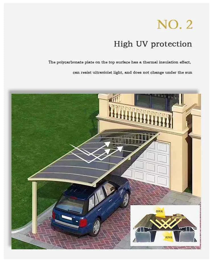 Home Villa Gazebos Garden Outdoor Canopy Tent Modern Custom Parking Shed Sunshade Awning Patio Pergola Aluminum Alloy Carport