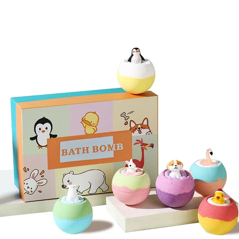 Bath Bombs for Kids with Surprise Toys Inside (6 Pack) - for Kids & Boys and Girls - Holiday Bubble Bath with Cheerful Scent