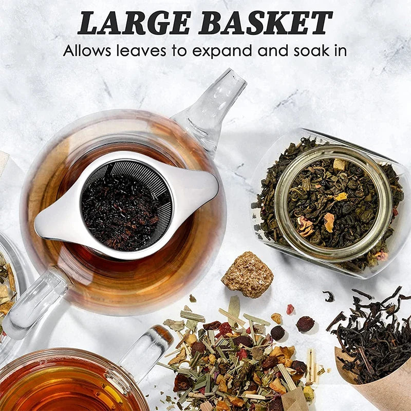 1 Piece Tea Infuser Basket Stainless Steel Tea Strainer Tea Filter With Small Strainer And Lid Tea Diffuser For Loose Tea YY088