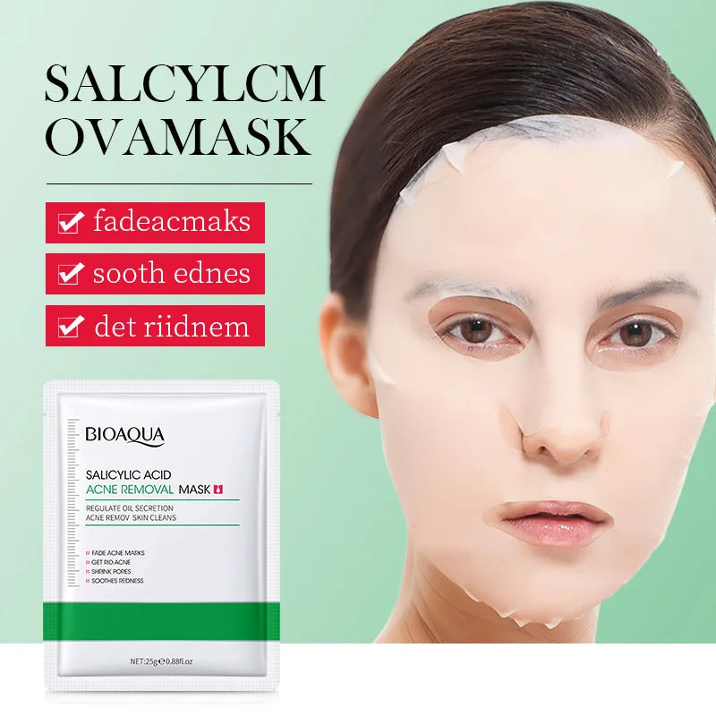 BIOAQUA Salicylic Acid Acne Removal Facial Masks Moisturizing Anti-Aging Nourishing Anti Acne Face Mask Skin Care Products