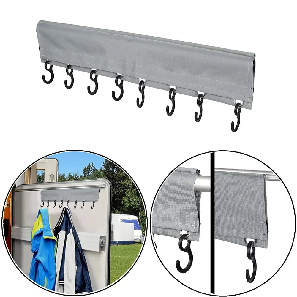 Camping Coat Hooks Racks Clothes Hook Rail With Piping For Caravan Motorhome Keder Piping Rail Strips Or Tent Roof Poles