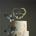 2025 New Happy Birthday Cake Toppers Decoration Unique Acrylic MR&MRS Wedding Party Cake Toppers for Baby Shower Baking Supplies