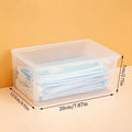 2PCS Transparent Large Capacity Mask Storage Box Household Mask Nose Mask Medicine Storage Box