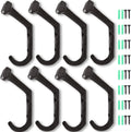 Rustic Cast Iron Wall Mounted Coat Rack With Hooks