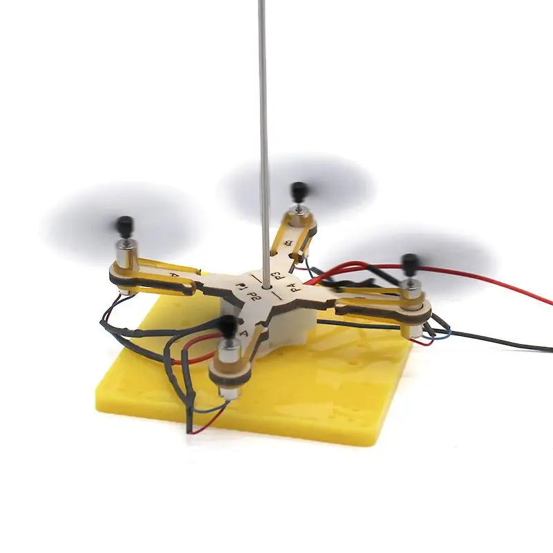 4-Leaf DIY Drone Model Set: Technology Physics Teaching Tool, Children's Science Toy, Helicopter Puzzle Game