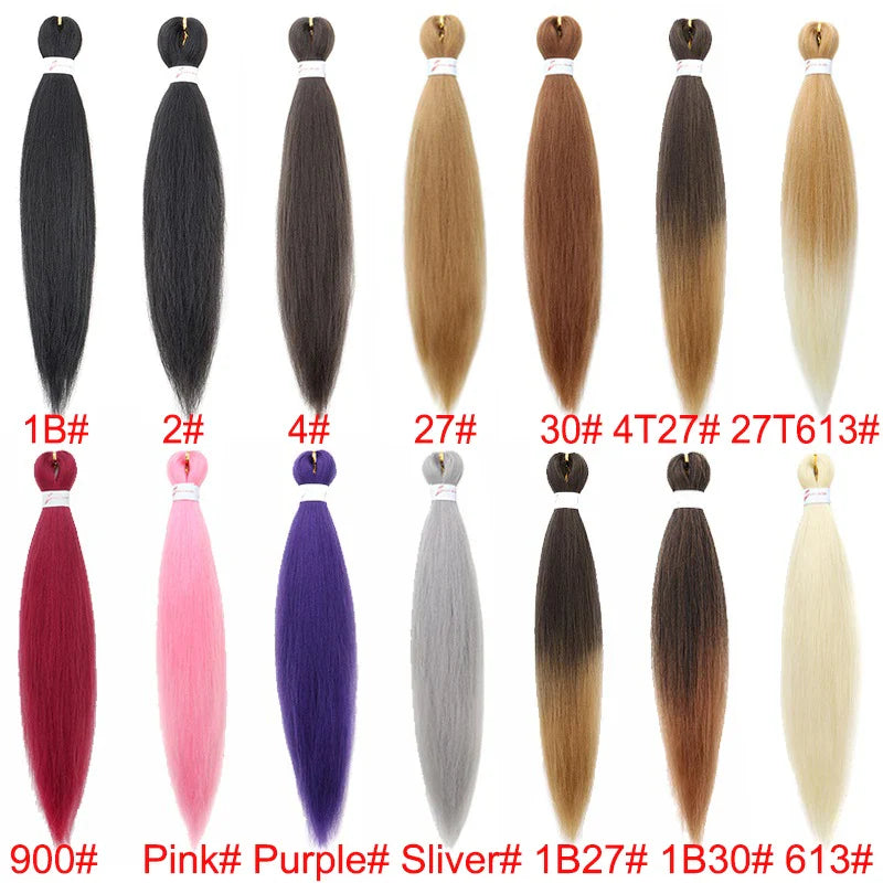 20 Inch Pre Stretched Braiding Hair | Yaki Straight Ombre EZ Braid for Black Women