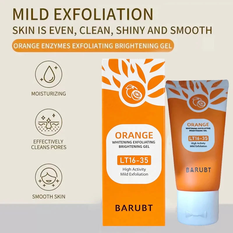 50g Orange Exfoliating Gel For Facial Body Gentle Orange Facial Scrub Body Cleansing Gel Dead Skin Remover Scrub Skin Cleaning