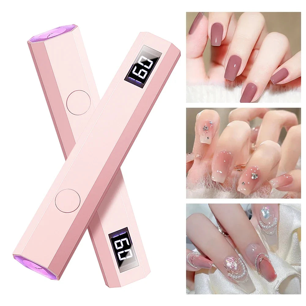 YIKOOLIN Convenient Handheld Nail Dryer Lamp UV/LED Nail Curing All Gel Polish Nail Art Tool Nail Art Convenient Nail Lamp