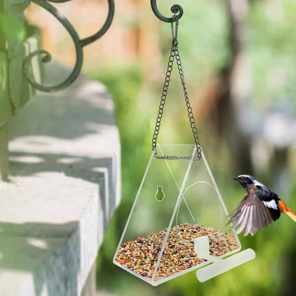 Bird Feeder Foot Feeding Tool Outdoor Bird Feeder Hanging Nut Feeding Multiple Hole Dispenser Holder Food Container