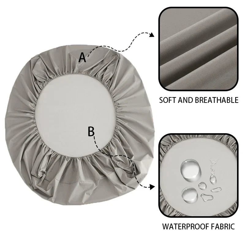 Waterproof Mattress Cover Fitted Bed Sheet With Elastic Band Anti-slip Adjustable Mattress Protector Double Fitted Sheet For Bed