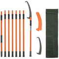 SucceBuy Manual Pole Saw Extendable Tree Pruner Sharp Steel Blade for Branches Trimming with Lightweight Aluminum Alloy Handle