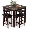 4 Piece Dining Set With Counter Height Table And Stools