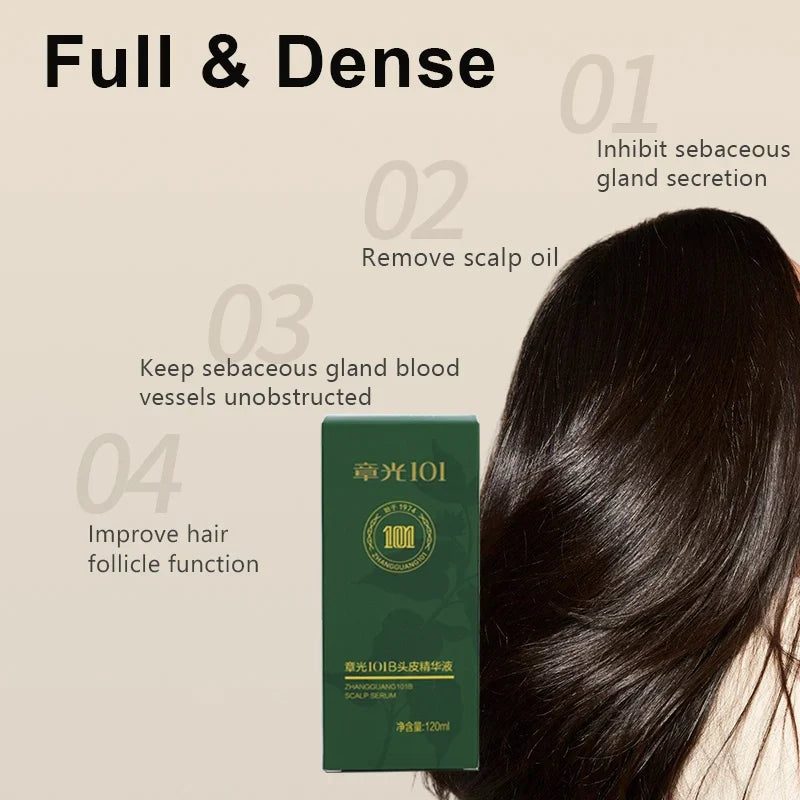 Hair Tonic Zhangguang 101B Scalp Serum 101M 120ML powerful Chinese medicine therapy Hair Treatment Essence 100% original