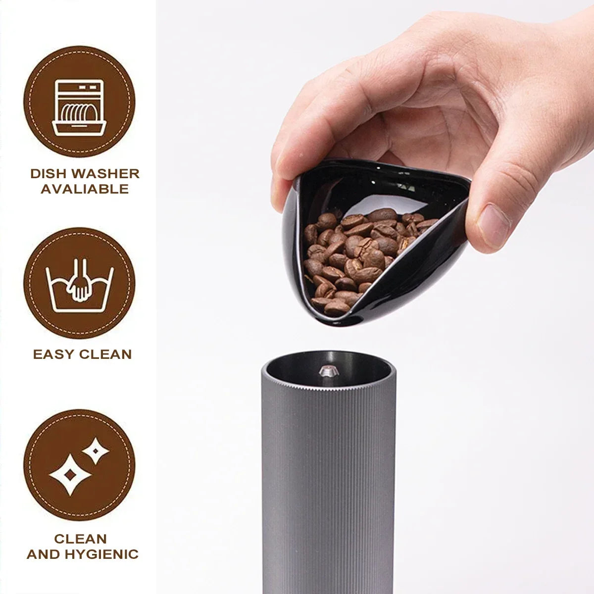 Coffee Bean Ingredient Cup Spray Bottle Set Coffee or Tea Ceramic Ingredient Container Measuring Tray Set Espresso Accessories
