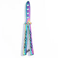 Folding Butterfly Knife Trainer Stainless Steel Pocket Practice Training Uncut Tool for Outdoor Games Hand Movements