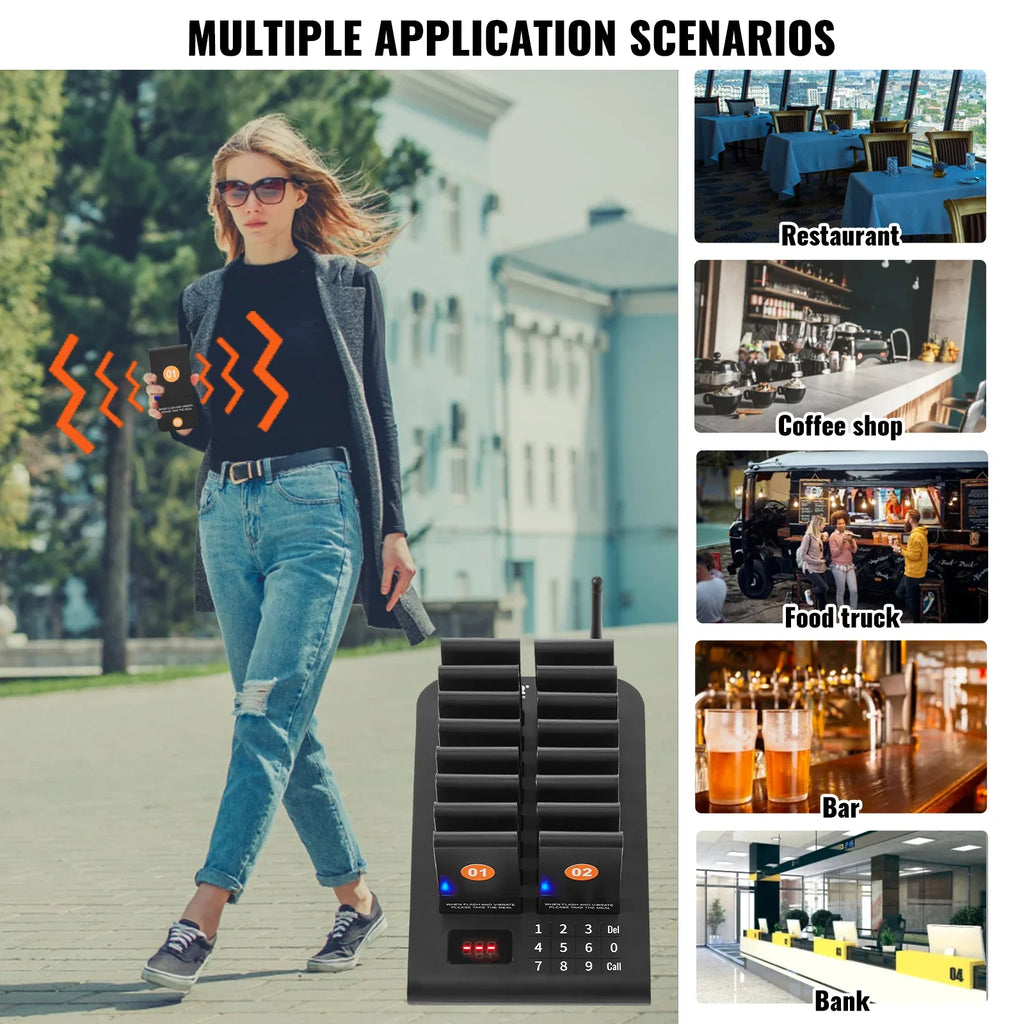 SucceBuy Restaurant Pager System With Vibration Beepers
