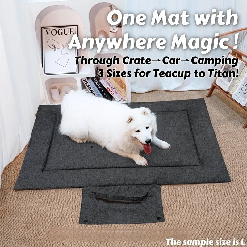 All-Season Portable Pet Bed for Outdoor & Indoor Use: Waterproof, Chew-Resistant  Mat for Dogs and Cats with Easy-Clean Design