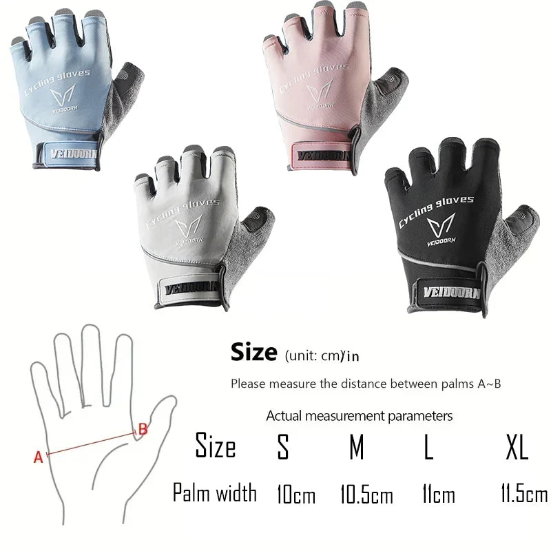 Veidoorn Men's Women's Workout Gloves for Gym Weight Lifting Non-Slip Palm with Padding Breathable Towel Finger for Sweat Wipe