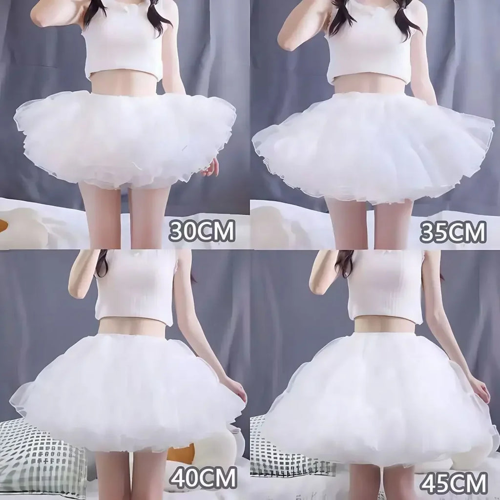 Lolita Flying Saucer Petticoat - Boneless Maximum Volume Crinoline, Invisible Wire-Free Underskirt for Daily Gothic Sweet OP/JSK