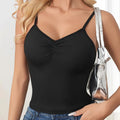 1pcs Women Sexy Tops Casual Vest Comfortable Elasticity Crop top Black Thin Sleeveless Underwear Adjustable Strappy Tank Top