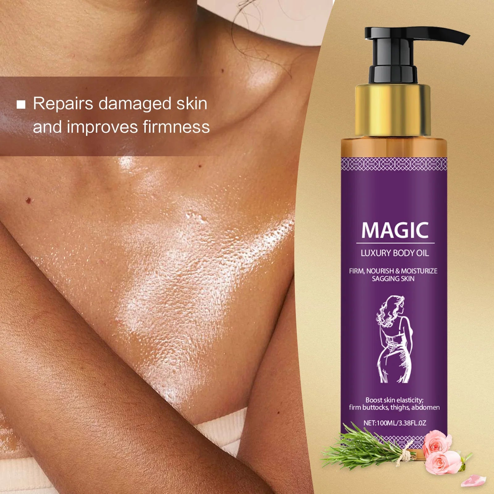 Tightening Body Oil Lightening Improve Dry Brightening  Nourishing Lifting Firming Smooth Anti Cellulite Skin Care Massage Care