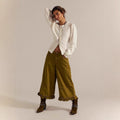 Women Baggy Wide Leg Denim Cropped Pants Vintage Y2k Pleated Ruffle Hem Elastic Low Rise Loose Fit Jeans with Pockets