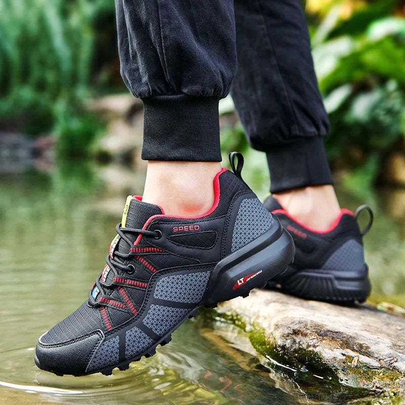 Men's Hiking Shoes All-terrain Outdoor Sports Shoes Breathable Mesh Non-slip Wear-resistant Hiking Shoes Outdoor Cycling Shoes