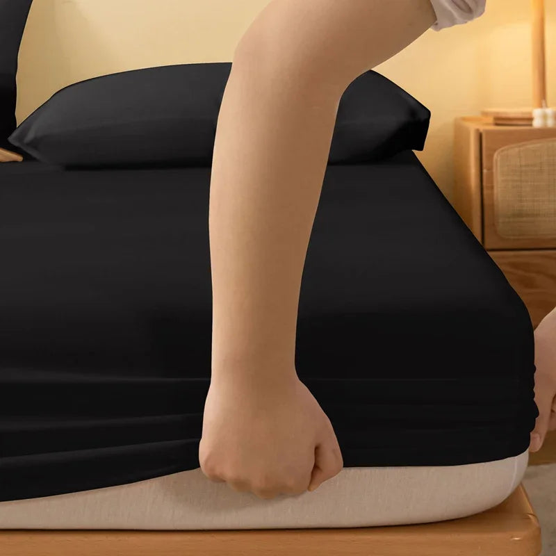 1 piece of solid matte bedsheet, pure black bedspread for bedroom, bedding (excluding pillowcases)