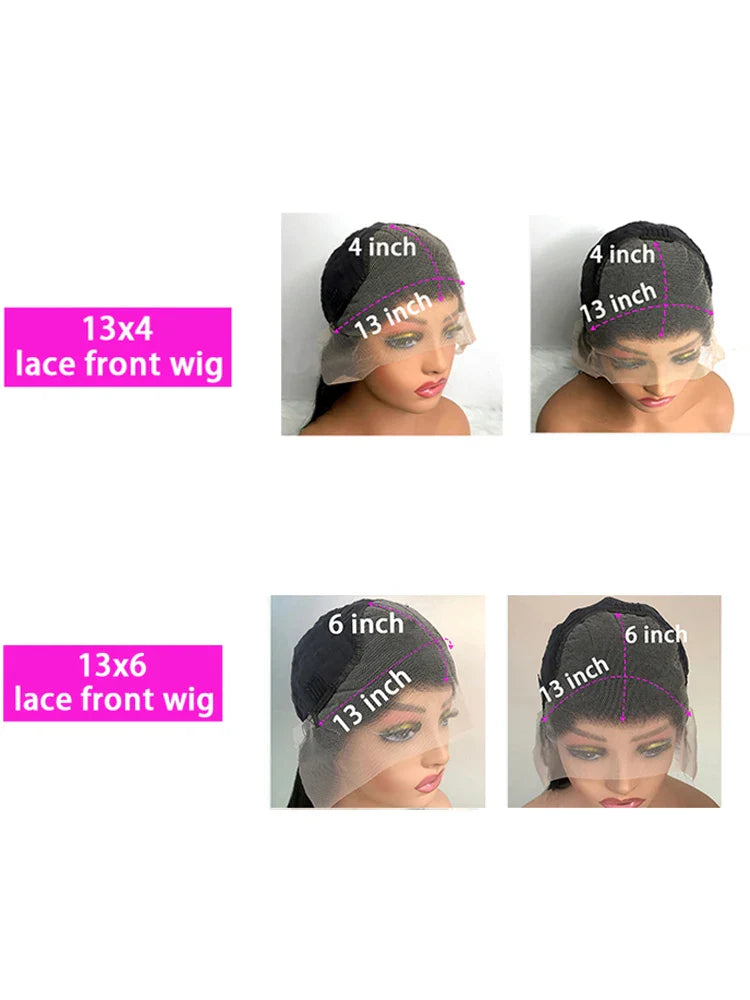 13x4 Body Wave Human Hair 13x6 Hd Lace Frontal Wigs 200 Density 46 Inch For Black Women Pre Plucked Wave Lace Frontal Wig