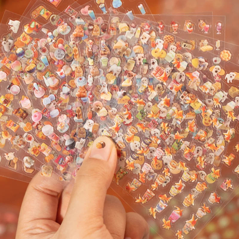 Mini Pattern Nose-Shaped Film Stickers | DIY Journal Frame Decoration Set