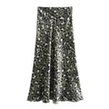 HH Women Fashion Leopard Print Skirt Vintage High Waist Midi Skirts Elegant Women Summer Casual Streetwear Skirt