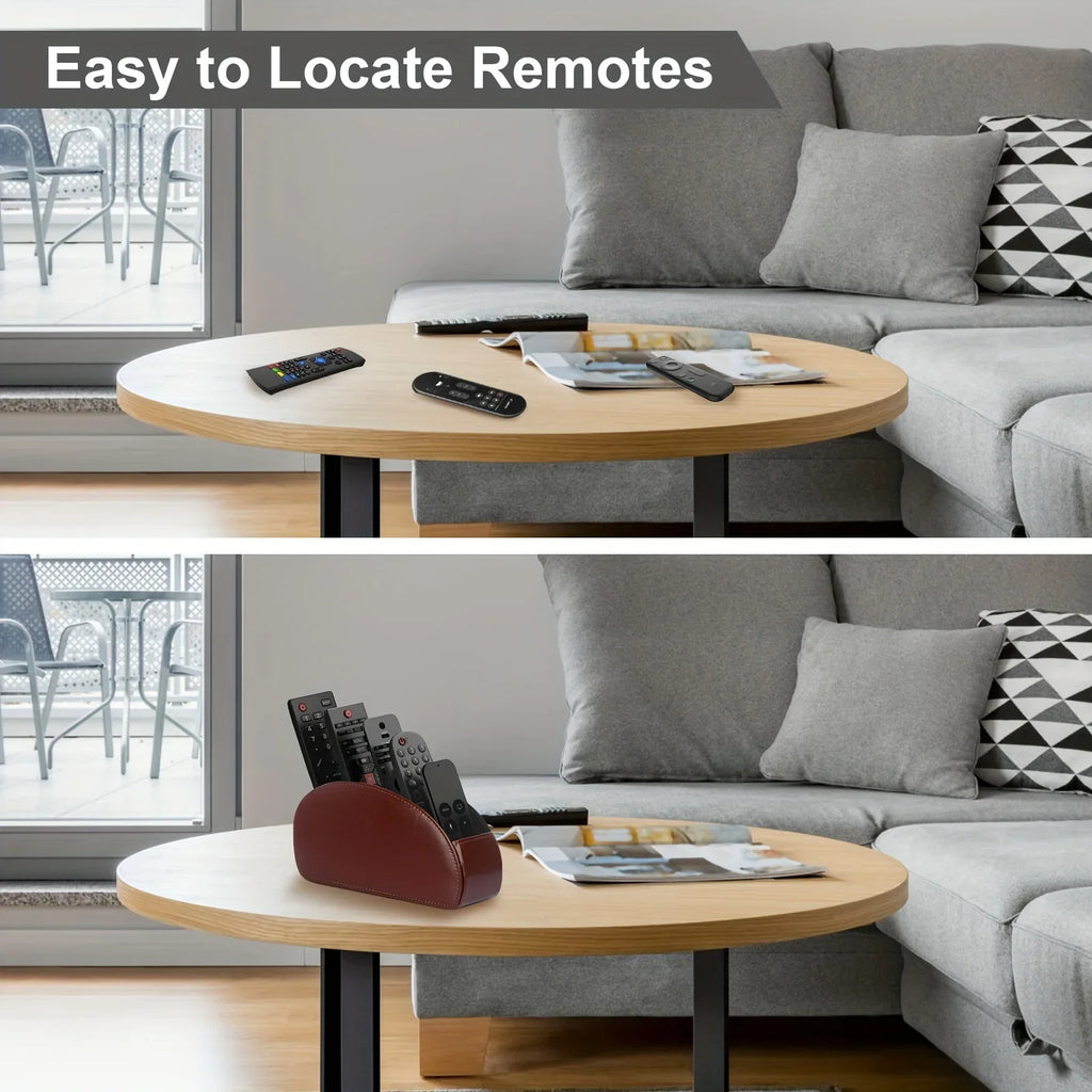 Remote Control Holder with 5 Compartments Remote Control Box for Desktop Storage Media Player Heater Controllers