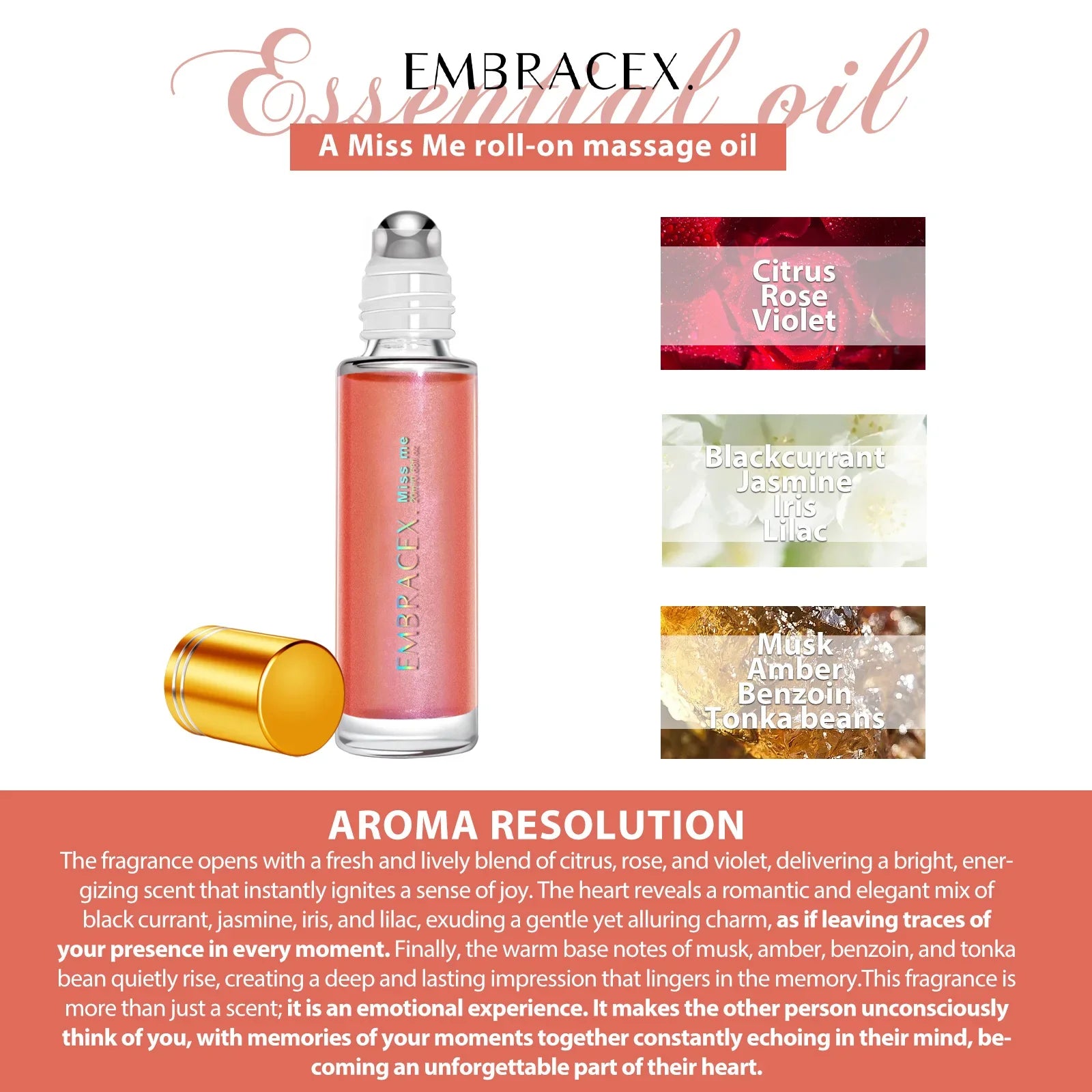20ml Miss Me Perfume Essential Oils Roll on Perfume Fragrance Long Lasting Fingernail Ears Shoulder Wrist Gifts Perfume Mujer