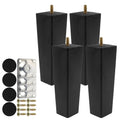 4Pcs Square Furniture Legs 6/10/15cm Solid Wood Furniture Feets Bed Sofa Table Legs Chair Replacement Feet For Couch Cabinet