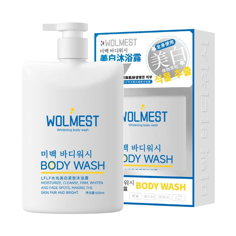 Whitening Body Wash Shower Gel Deep Cleansing Removing Dirt Dead Skin Oil Control Even Skin Tone To Lighten Pigmentation 500ml