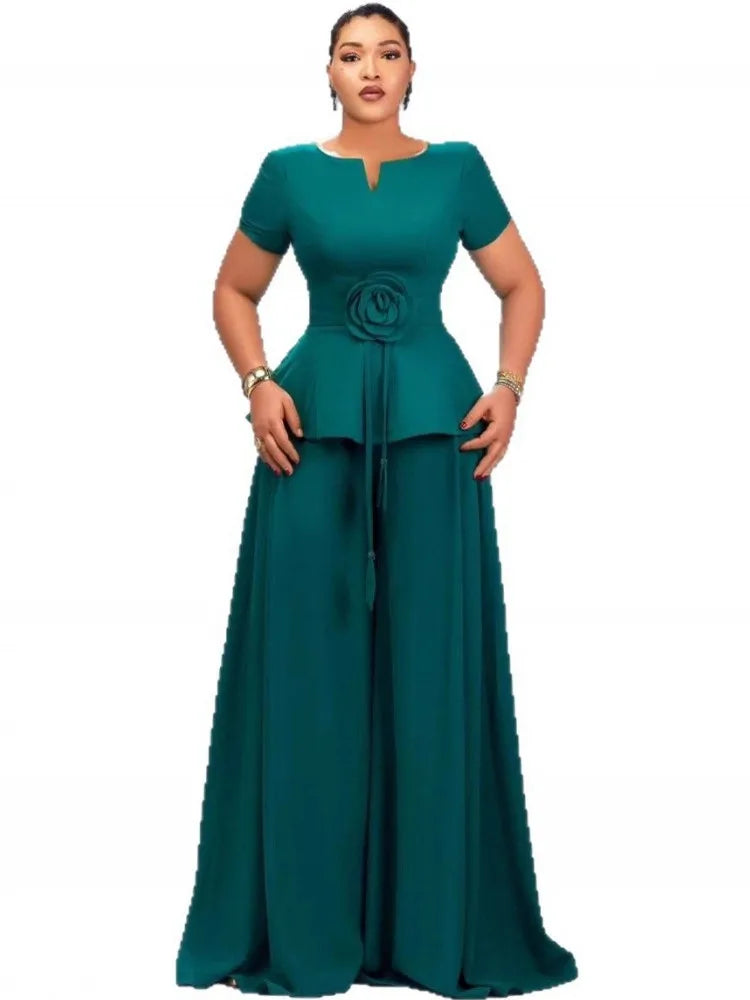 2 Piece Women Sets New Arrival L-4XL Plus Size Matching Sets Big Size 3XL Two Pieces Sets Top And Pants Suits Outfits Clothing