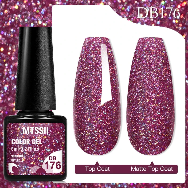Mtssii 6ML Chocolate Color Gel Nail Polish Brown Semi Permanent UV Gel Autumn Winter Popular Soak Off Nail Art Gel Varnishes