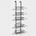 Over the Door Pantry Organizer Multi-Layer Storage Shelves Metal Hanging Spice Rack for Kitchen & Bathroom Door
