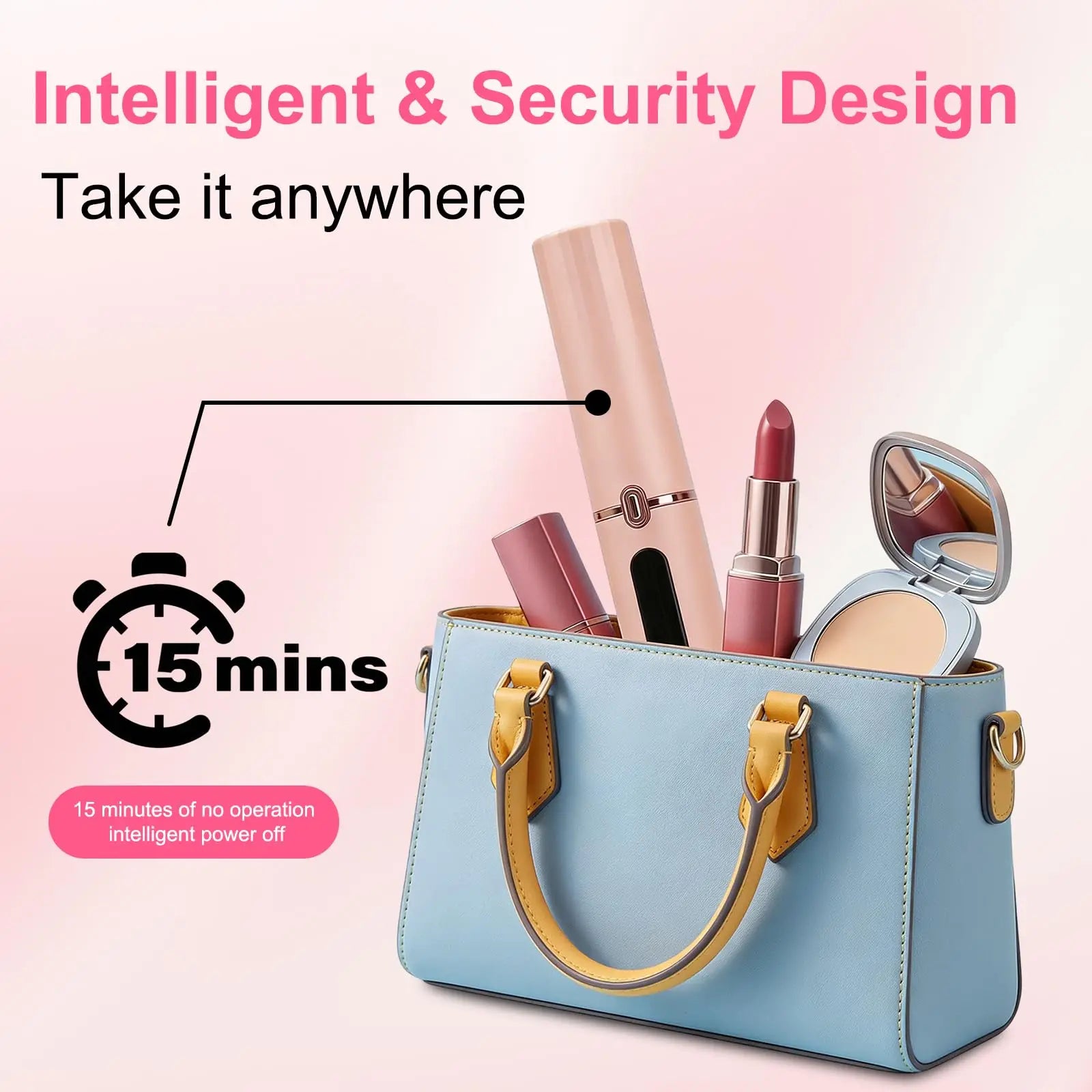 Cordless Hair Straightener Brush Portable Hot Brush with Ionic Technology Auto Shut-Off for Travel & Touch-Ups Ideal for Women