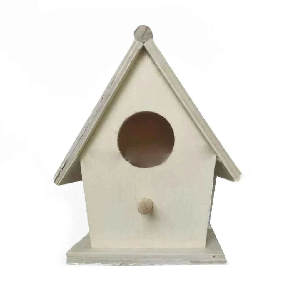 Wooden Bird House Nest Dox Nest House Bird Box Wooden Birdhouse Home Parrot Nest Houses Pet Bedroom Craft Box Garden Decoration