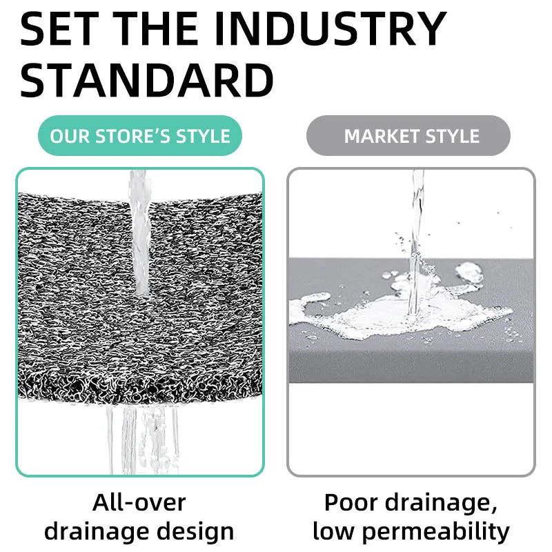 Non-slip Hollow Bath Mat, Foot Massage Shower Mat, Quick-drying Bathtub Mat for Bathroom, Hotel & Floor, Grey