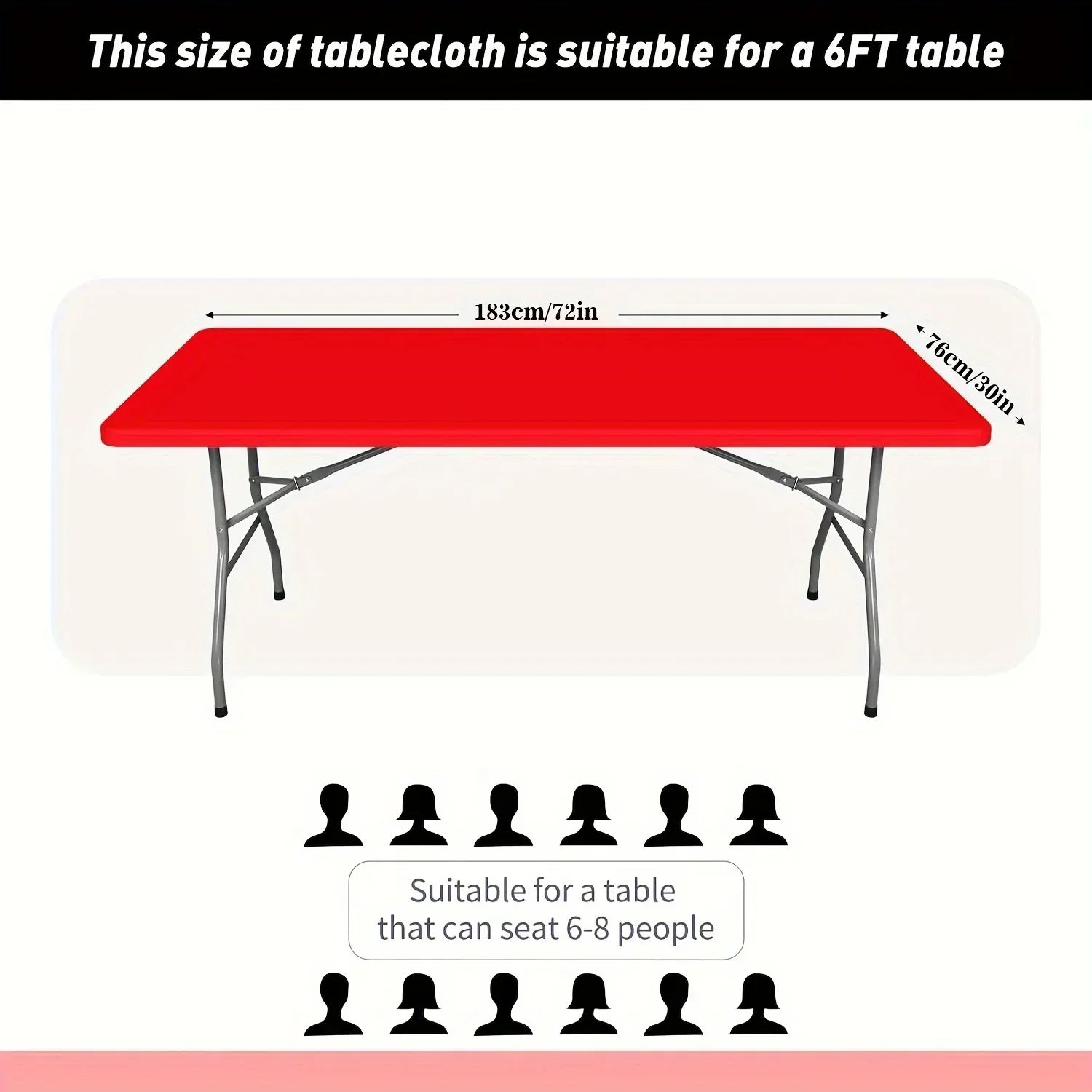Polyester Rectangular Elastic Universal Tablecloth Protective Cover For Home Parties, Banquets, Picnics, Wedding Decorations
