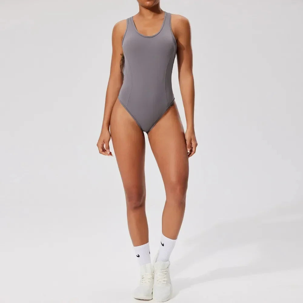 Seamless Yoga Jumpsuit Set Casual Back Base Tight One-piece Corset Slim  Bodysuit Yoga Suit Suspender Sports Fitness Suits Women