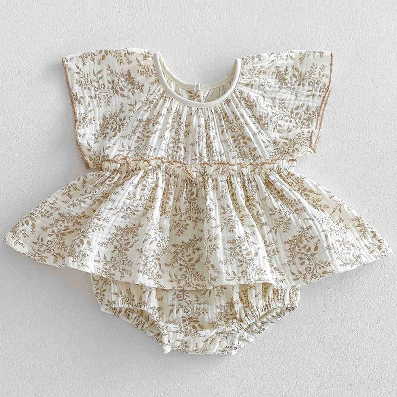 0-24m Baby Clothes Summer Baby Girl Bodysuit Floral New Female Baby